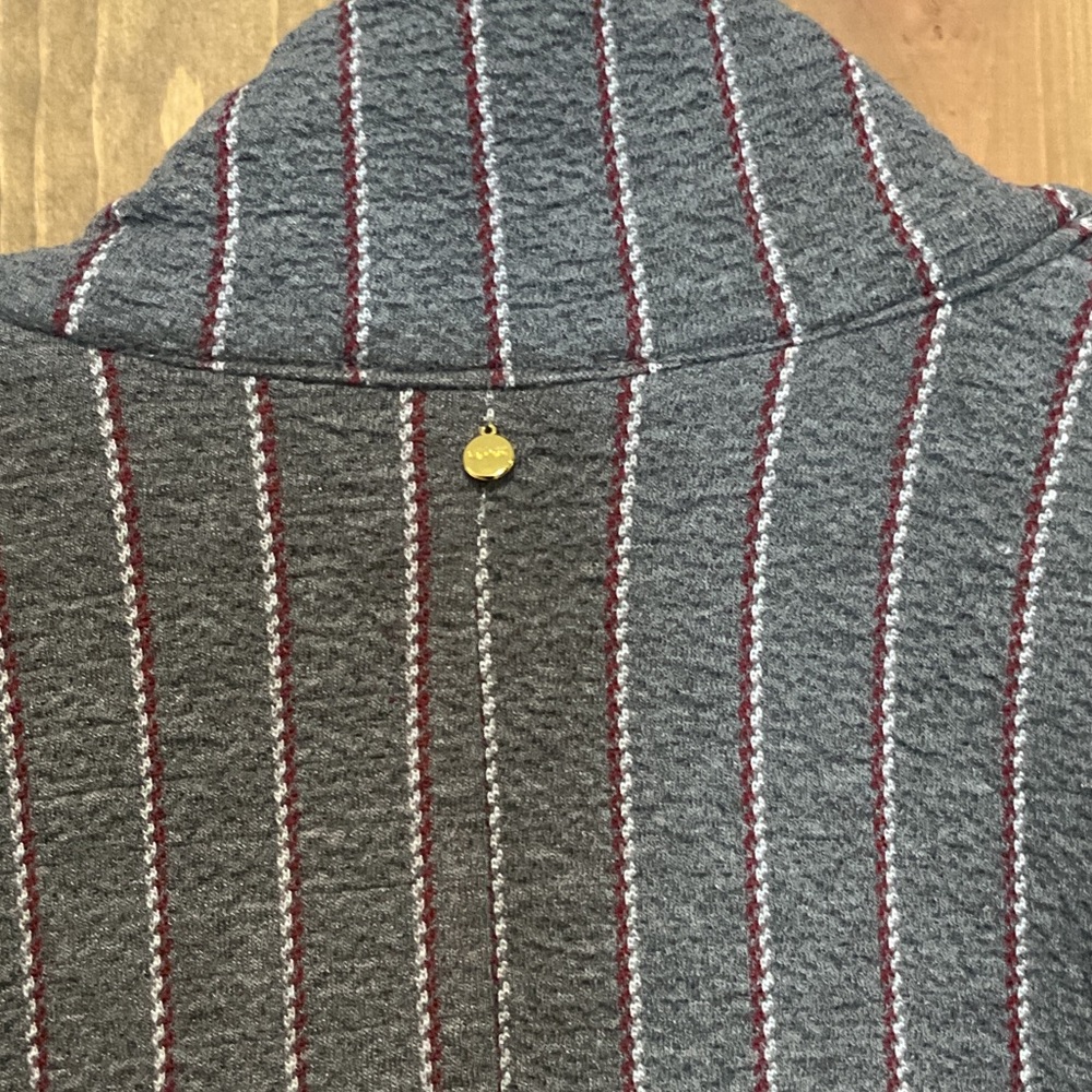 Anthropologie Harlyn Gray Striped Women's Blazer - Picture 6 of 7
